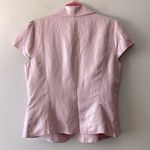 Sandro Vintage Short Sleeve Pink Cropped Blazer Size Large Spring Shimmer Photo 5