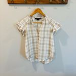 Veronica Beard Veronica‎ Beard Milly Plaid Flutter Sleeve Shirt size Medium in Multi Photo 4