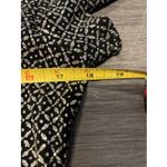 Ronni Nicole by Ouida Blouse Womens M Black Silver Metallic Glitter Cropped Y2K Size M Photo 5