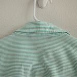 ZARA  Light Green Striped Button-Up Crop Shirt Size: XS Photo 7