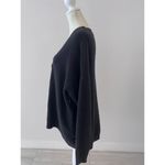 Treasure & Bond Women's Pullover Sweater Black Knit Long Sleeve V Neck M New Photo 2