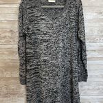 Bobbie Brooks Womens 1X Dress Sweater Black Grey Stretch Knee Length Long Sleeve Gray Photo 0