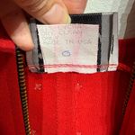 Tadashi  Red Studded Front Zip Vintage Mini Bodycon Dress Sz M Photo 8