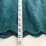 Talbots  Teal Green Dachshund Dog Print Wool Blend Scalloped Pencil Skirt Size 6 Photo 4