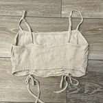 Garage Sz S Light Beige Gauze / Crepe Style Crop Cami Top Smocked Back Too Cute Photo 3