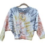 Young Fabulous and Broke YFB Tie Dye Lace Up Summer Sweatshirt Top Photo 1