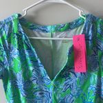 Lilly Pulitzer Floral Blue and Green Swim Dress S Photo 2