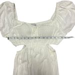 SO  Dress Womens Large White Off Shoulder Open Side Rehearsal Dinner Relaxed NWT Photo 9