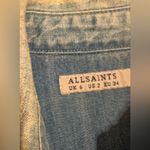 All Saints Raw edge distressed Denim Jacket size 2 Photo 2