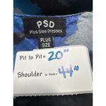 PSD Plus Size Blue Abstract Print Maxi Dress Sleeveless V Neck Casual Photo 3