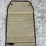 Travel Makeup Bag Linen Leather Unisex Tan Photo 3