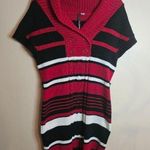 Made For Me To Look Amazing Y2K Red Black & White Striped Knit Sweater Dress Size undefined Photo 0