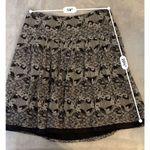 The Limited 100% Silk Beaded A-Line Floral Black/Cream Skirt Women’s 4 Photo 6