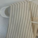 Madewell  Women's V-Neck Linen Blend Cutaway Vest Ivory Black Pinstripe 12 New Photo 3