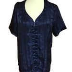 Vintage 80s Victoria secret navy blue pajama top Photo 0