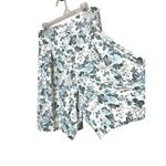 Womens Blue White Floral Print High Waisted Shorts Size 9/10 Photo 1