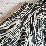 WD.NY ABSTRACT ART TO WEAR LINEN BLEND BUTTON FRONT BLAZER CARDIGAN 8 METALLIC Black Photo 5