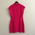 Mango  hot pink Wrap Neckline Dress Sz 8 Photo 3