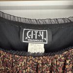 City Triangles Vintage  Bell Sleeve Midi Dress M Brown Mesh Ditzy Floral Phoebe Photo 1