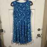 Aryeh  Blue Tropical Floral Fit And‎ Flare Summer Dress Large Photo 4