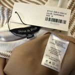 Strut & Bolt Herringbone Sleeveless Dress Taupe white size M Photo 9