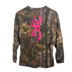 Browning  Women M Wasatch Long Sleeve Camouflage Pink Buckmark Camo Hunt Active Photo 1