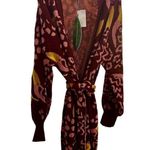 Farm Rio Women's Burgundy Toucanissimo Cardigan Sweater Red Size L Photo 2