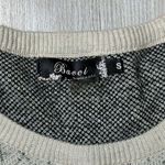 Bacci Long Sleeve Soft Stretch Knit Sweater Dress Cream and Black Size Small Photo 4