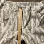 Chico's  Jeans Womens 1.5 M/L Platinum Denim Beige Zig Zag Pattern High Rise Pants Photo 5