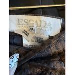 VINTAGE Escada Margaretha Ley Skirt Suit Womens 34 Silk Wool Brown Jacquard 90s Size undefined Photo 7