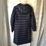 Eddie Bauer Women down Puffer long jacket hoodie Coat sz S lightweight full zip Photo 10