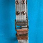 Canvas olive belt with brass grommets and buckle adjustable sm to lg Green Photo 0