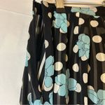 Valerie Stevens Valerie Stevens Skirt Size 4 100% Silk Floral Polka Dot Black White Teal Photo 3