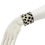 Animal Print Cheetah Faux Fur Cuff Bracelet NEW Gray Photo 0