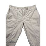 Patagonia Womens 8 Tan Hiking Capri Cropped Pants Condition Issues Drawstring Photo 2