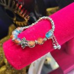 Anthropologie New Glass Bead Orange Blue Bracelet (Unbranded) Photo 6