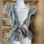 Francesca's Mariana Eyelet Ruffle Sleeve Blouse Photo 3