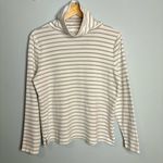 Vineyard Vines Striped Long Sleeve Turtleneck in White/Grey Photo 2