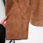 Vintage Terry Lewis Suede Leather Jacket Womens Tan Zip Front Heritage Size XL Brown Photo 5