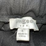 Umgee Black Faux Leather Side Stripe Pull On Elastic Waist High Rise Leggings Photo 1