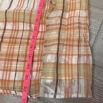 Anthropologie  current air plaid structured ruffle organza peasant top sz S Photo 5