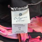 Calypso Cove Pink Floral Print Black Swim Dress Size 12 NWOT Photo 11