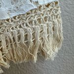 Beautiful Alessia Massimo Lace Fringe Sequin Tunic Dress Coverup Boho size S/M White Photo 13