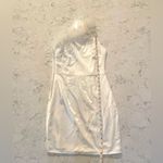 Altar'd State Altar’d State Savannah one shoulder feather trim white mini dress, size small Photo 3