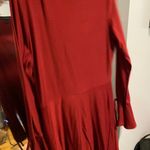 Derek Heart Red Long Sleeve Dress Photo 1