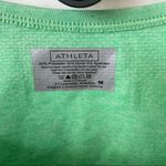 Athleta Fastest Track Lime Green Short Sleeve Top. Size Medium. Photo 2