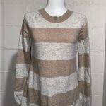 Banana Republic Luxury Cashmere Blend Tan Stripes Sweater Dress Photo 3