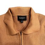 Bardot My Favorite Orange / Brown / Ochre Zip Up Collared 70s Style Knit Shirt š„ Photo 1