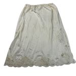 Vintage Ivory Lace Trim Half Slip Dress Extender Lingerie Small Floral White Photo 0