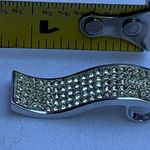 Sterling Silver Women's Curve Loop Pendant, Sparkly CZ Accents Photo 8